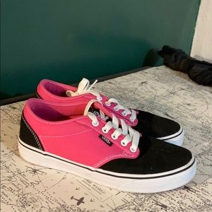 Black and pink vans